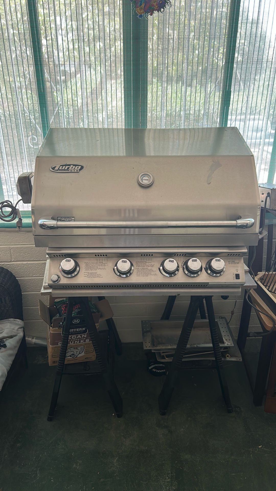 Gas Built In Grill-Turbo STS W/ rotisserie and lights