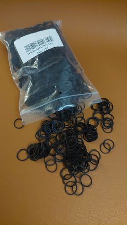 Bulk Black Elastic Rubber Hair Bands - Small Hair Ties for Braids