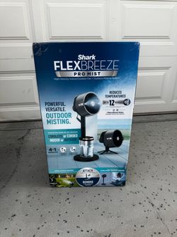 Shark FlexBreeze Pro Mist Fan Indoor and Outdoor Integrated Misting Pedestal to Tabletop Corded or Cordless FA302