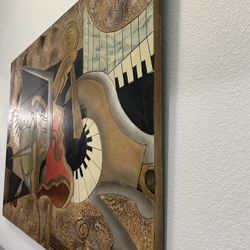 Solid Wooden Wall Mural 3 Piece