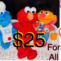 $25 For All bundle of Sesame Street Cookie 🍪 Monster,Elmo,and Ernie