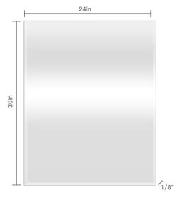 Wall Mirror: 24-in X 30-in Frameless Beveled Edge