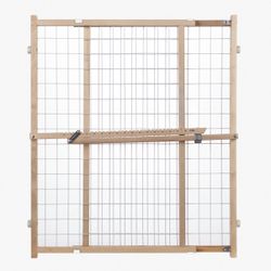 Toddleroo By North States 50-In X 31-In Pressure Mounted Natural Wood Safety Gate