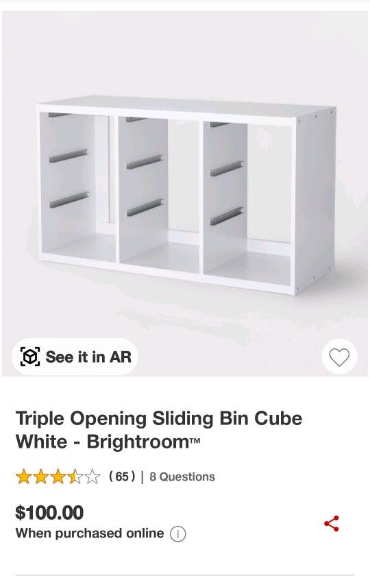 Tall Sliding Bin Cube - Brightroom Bins Sold Seperate for Sale in Phoenix,  AZ - OfferUp