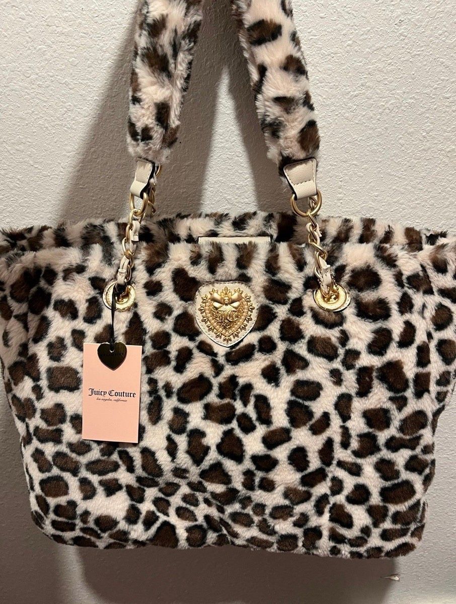 Juicy Couture Furry Friends Leopard Tote Bag NWT