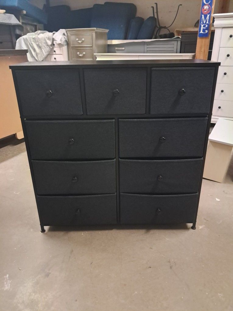 Black and Gray 9 Drawer Organizer / Dresser