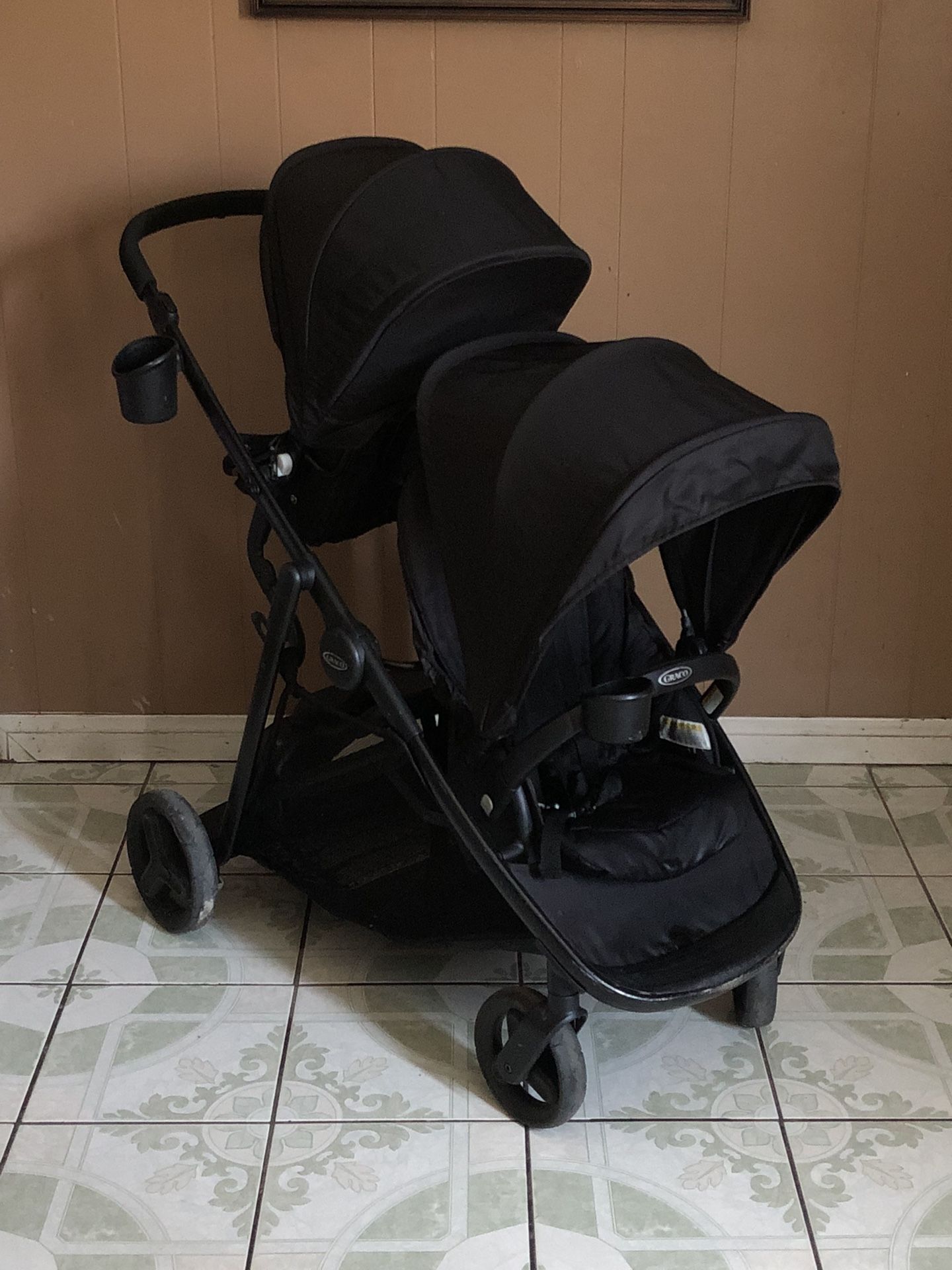 LIKE NEW GRACO READY 2GROW 2.0 LX DOUBLE STROLLER!!!!!