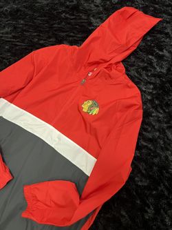 Chicago Blackhawks Senior NHL Jacket Red Windbreaker Sz L