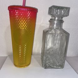 Starbucks Cup And Glass Jar 