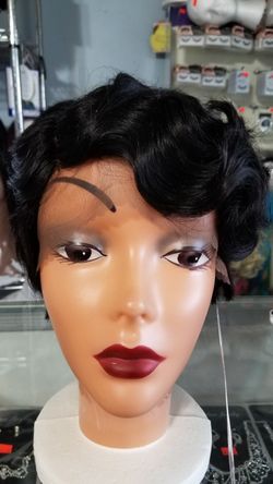 100% Human Remy Lace Front Wig FW. #1B