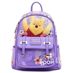 NEW WondaPop Disney’s Winnie the Pooh & Friends 11” Vegan Leather Mini Adjustable Straps Backpack