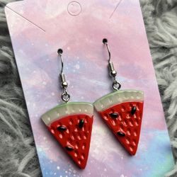 Handmade watermelon earrings