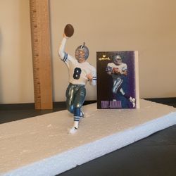 Dallas Cowboys Troy Aikman Figure And Sports Card