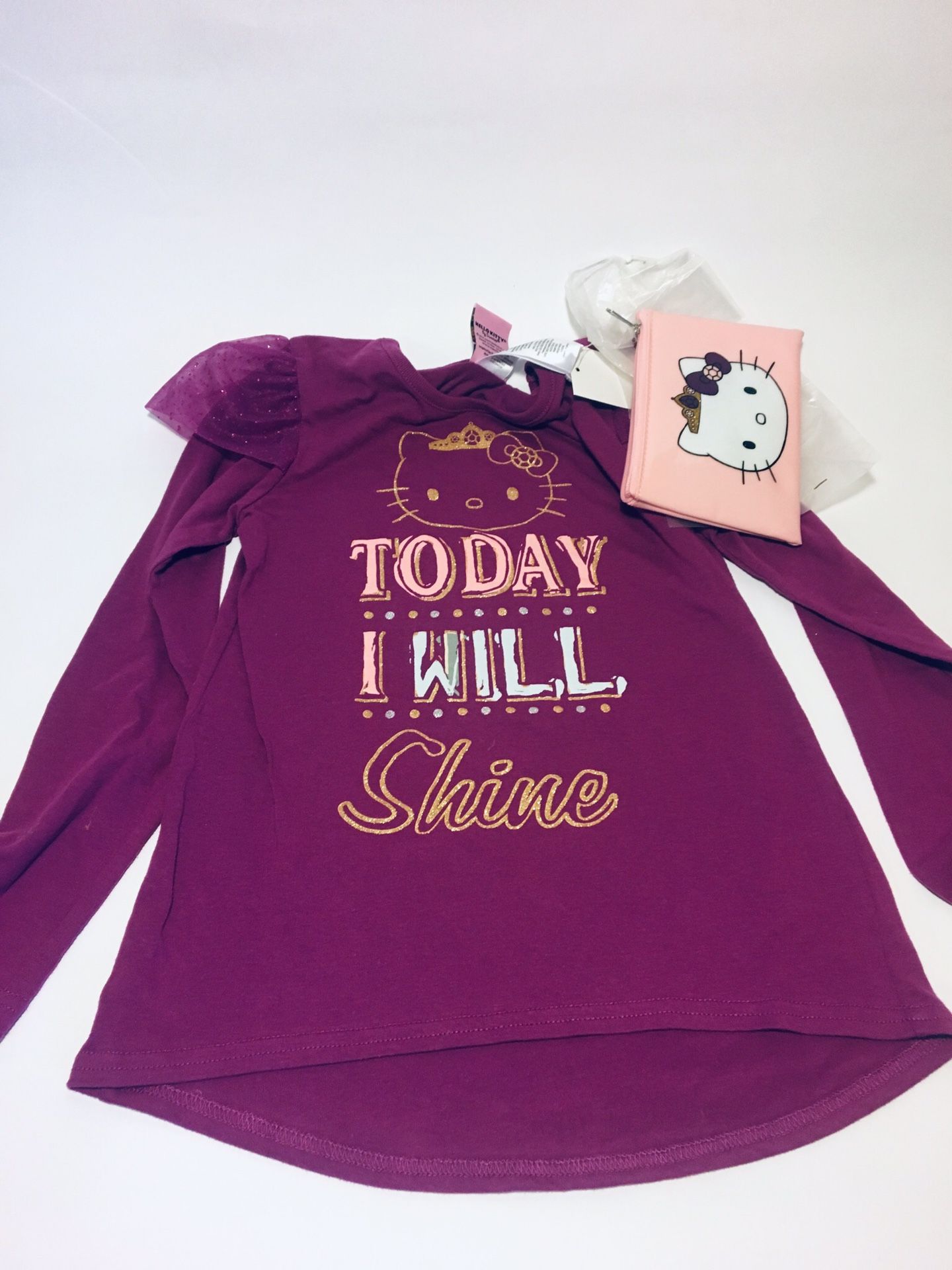 Girls size 6 Hello Kitty shirt with coin purse new with tags