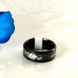 Abalone Inlay Ring, Size 7