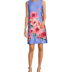 Anne Klein Azurine Shift Dress With POCKETS Sz 14