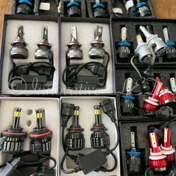 6000k Glacier White LED Headlight And 3000k Jdm Yellow LEDs Fog Lights 