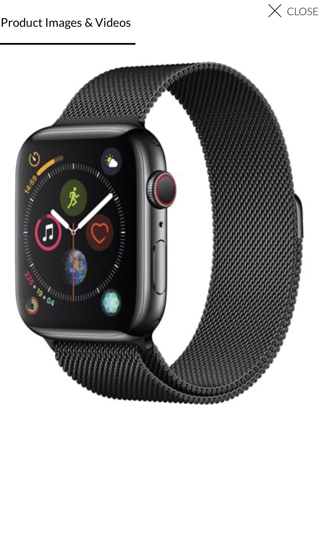 Apple Watch Series 4, GPS Cellular, 44mm, Space Black Stainless