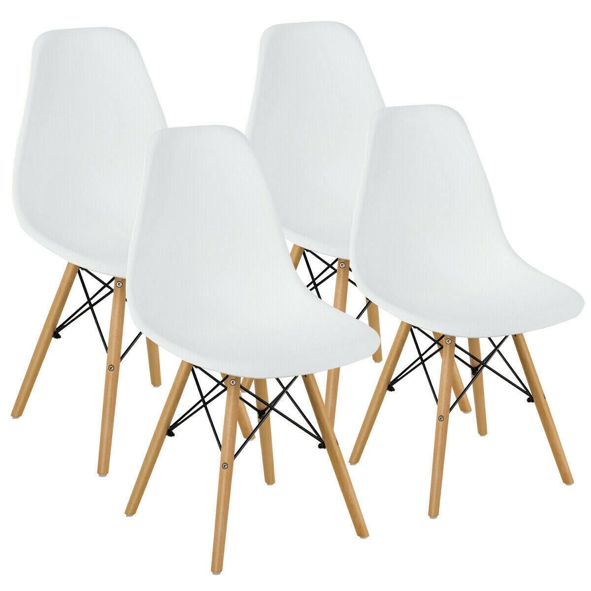 4 Pcs Mid Century Modern DSW Dining Side Chairs