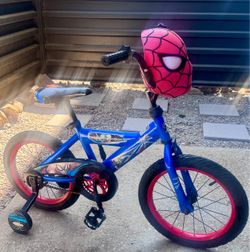 Kid Spider-Man training wheels bicycle bike
