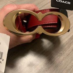 Coach Women's Signature Buckle Belt, 25mmn