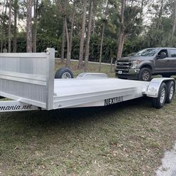 New 2023 Tandem axle All Aluminum single car hauler, Mag Wheels 