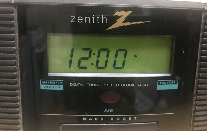 Zenith Z213B Stereo AM/FM TV AUX Weather Sound Alarm Clock Radio