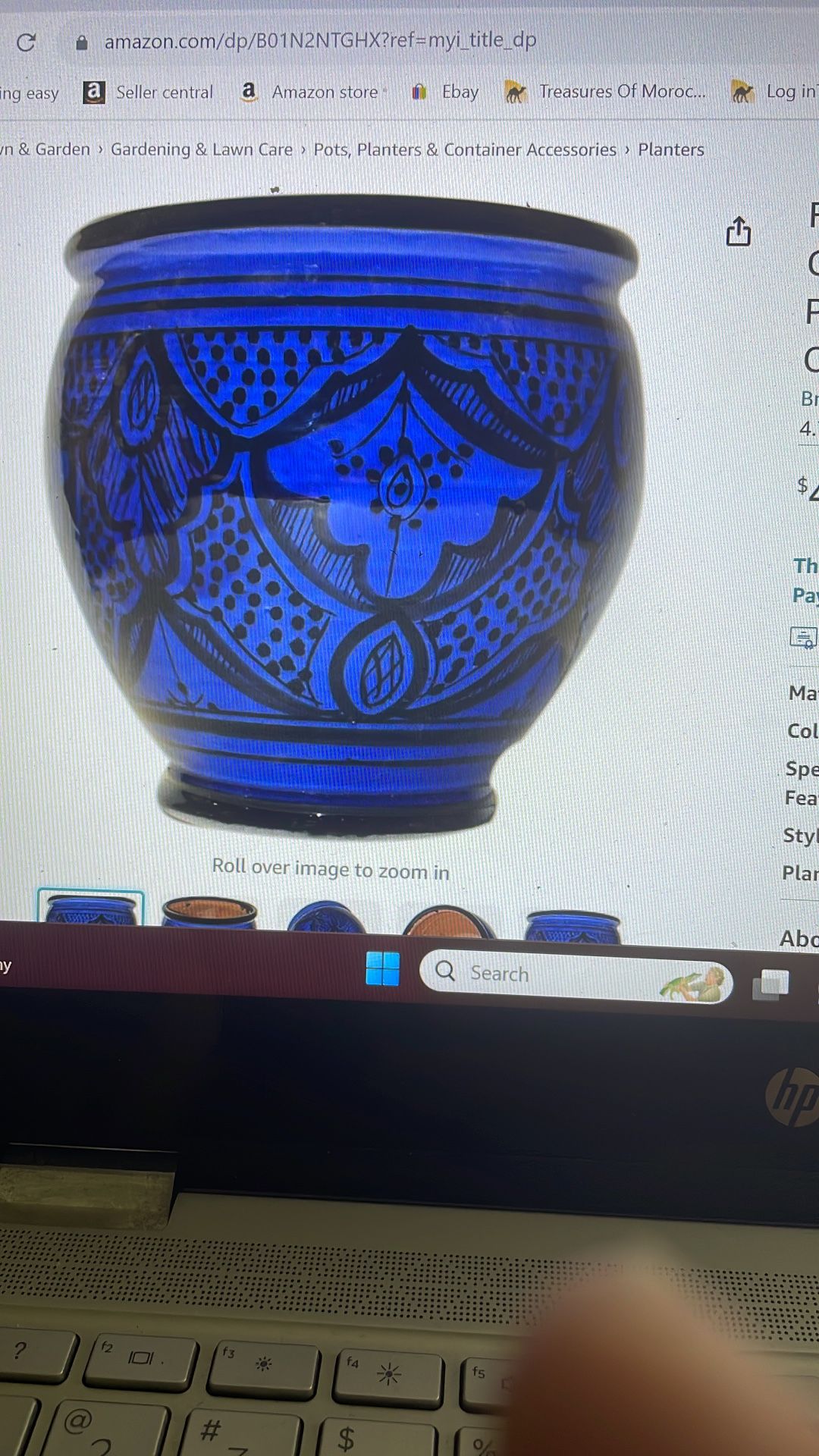 Ceramic Spanish Moroccan Planter Flower Pots