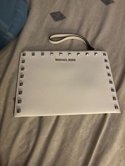 Michael Kors white wristlet