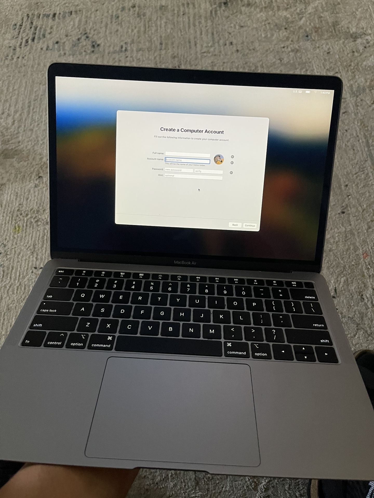 MacBook Air 13in Screen