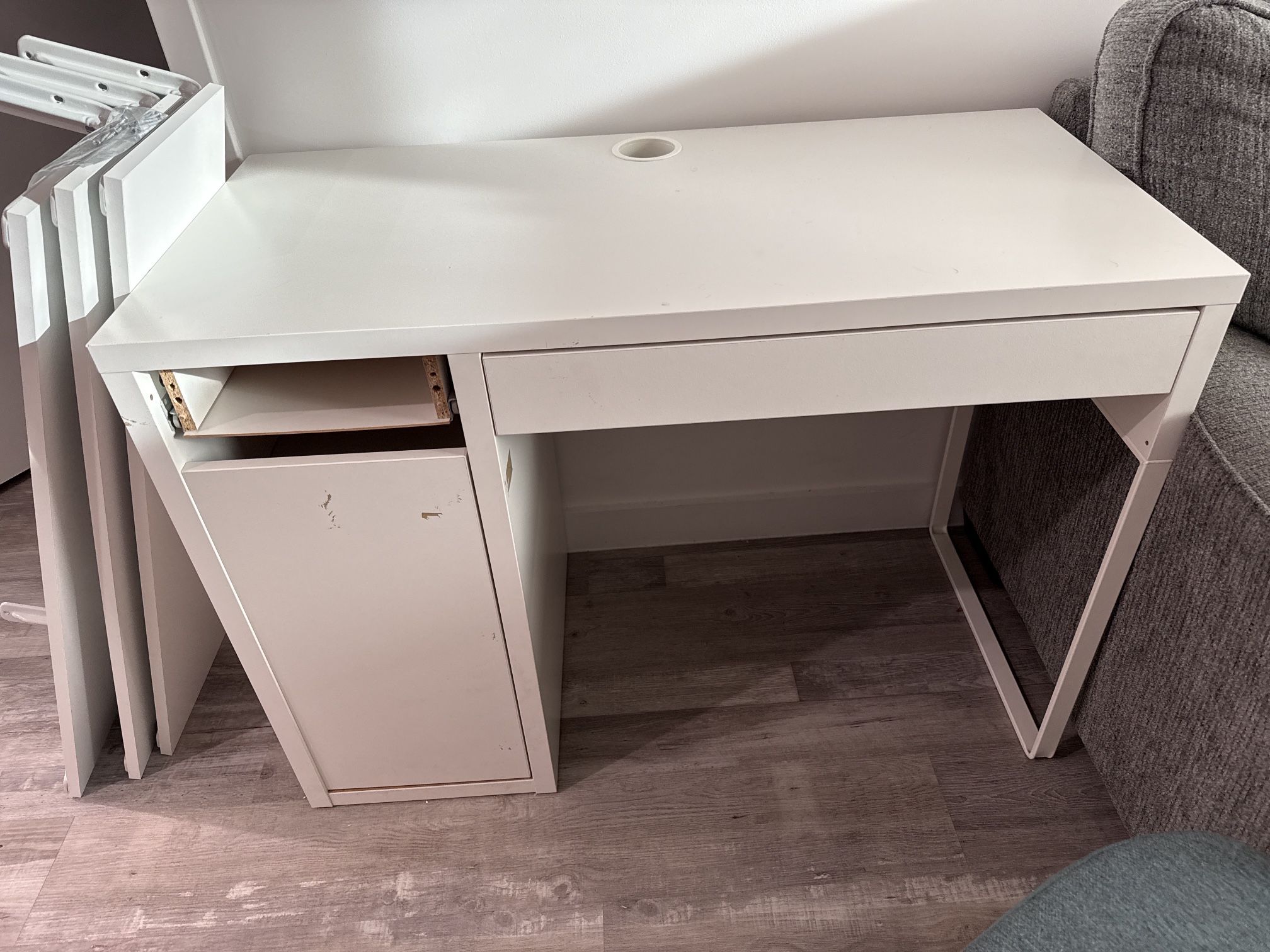 White IKEA desk