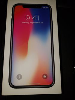 Brand new iPhone x gray 64 GB unlocked..