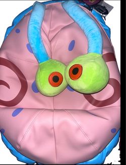 SpongeBob SquarePants Gary the Snail Small Backpack Zip Padded Straps Pink