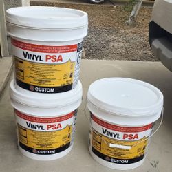 CUSTOM Vinyl PSA LVP/LVT Carpet Tile Adhesive – 4 Gallon – NEW – 3 Available