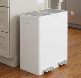 Kohler White Dual Kitchen Trash and Recycling Bin