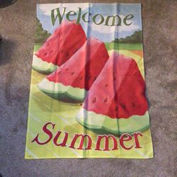 “Welcome Summer” Watermelon XL Flag