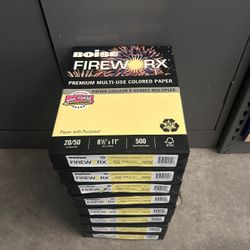 Boise Fireworx Crackling Canary Paper 8.5x11 – 8 Reams (4,000 Sheets)