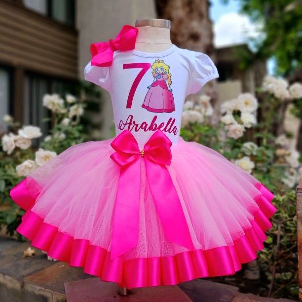 princess peach tutu dress Tutu Vestido De Princesa Peach Princess Peach Tutu Dress With Foam Cut Outs  Homemade Princess