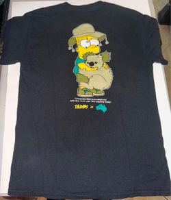 Rare Bart Simpson Thumbs X Austrailia Charity T-Shirt Adult Size M
