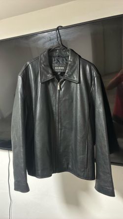 men’s extra large guess  brand new leather jacket