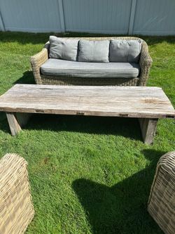 Restoration Hardware Reclaimed Wood Outdoor Coffee Table