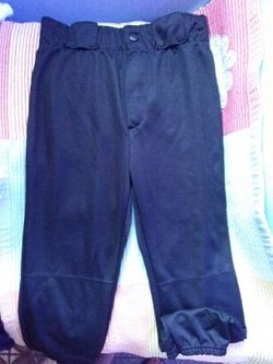 Youth large black baseball pants