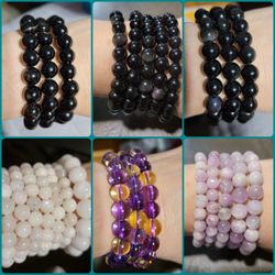 AAA Quality Handmade Natural Stone Beaded Stretch Bracelet 