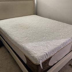 Queen bed frame with mattress 