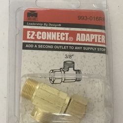 EZ connect adapter. 3/8” brass. New