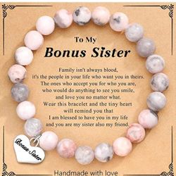 Bonus Sister Natural Stone Bead Bracelet