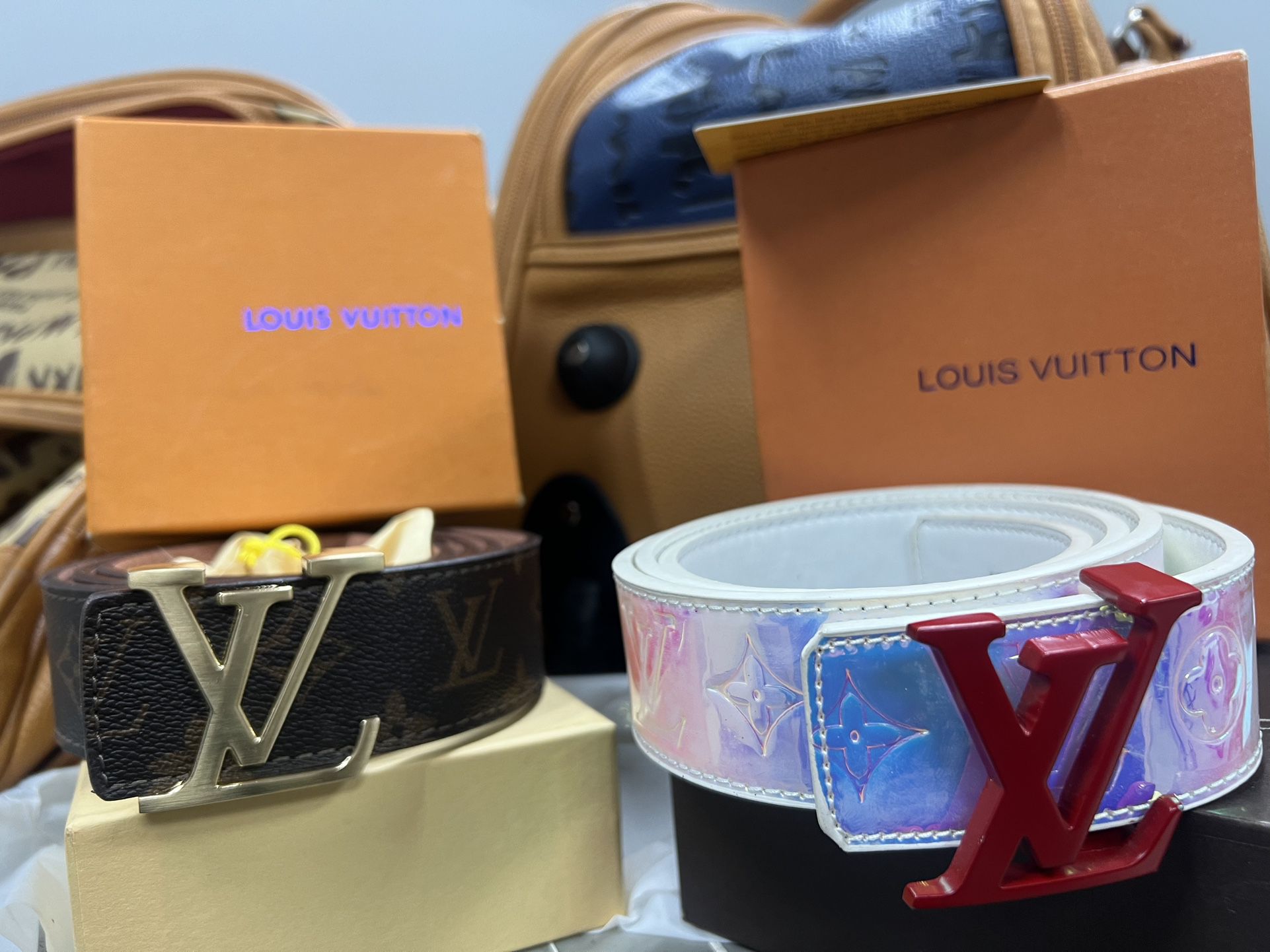 Five Louis Vuitton Belts 