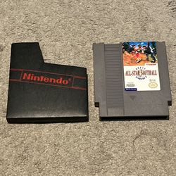 Dusty Diamonds All-Star Softball Nintendo NES Cart Only w/ OEM Dust Cover Tested