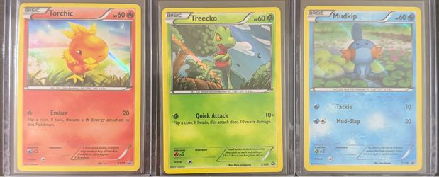 Hoenn Starters Pokémon Cards for Sale or Trade ( Torchick Treecko Mudkip)