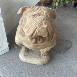 Concrete Bulldog Figure 